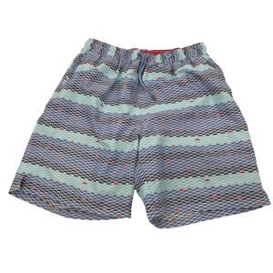 Peter Millar Seaside Collection Sailboat Print Swim Trunks Size L